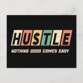 Retro Hustle Niets Goed Komt Gemakkelijk Briefkaart (Voorkant)