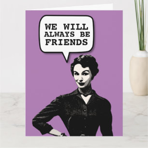 RETRO HUUSEWIFE FUNNY BIRTHDAY GIRL FRIEND CARD KAART