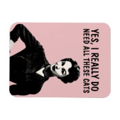 RETRO HUUSEWIFE FUNNY CAT MAGNETS MAGNEET (Horizontaal)