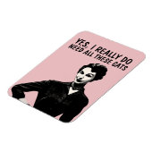 RETRO HUUSEWIFE FUNNY CAT MAGNETS MAGNEET (Linkerzijde)