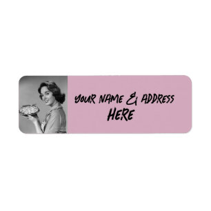 RETRO HUUSEWIFE RETURN ADRES ETIKETTERS ETIKET