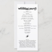 Retro huwelijksceremonie programma volgorde van ev (Achterkant)