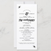 Retro huwelijksceremonie programma volgorde van ev (Voorkant)