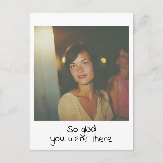 Retro huwelijksherinnering aandenken instant foto briefkaart (Voorkant)