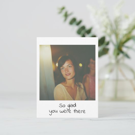 Retro huwelijksherinnering aandenken instant foto briefkaart (Staand voorkant)