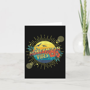Retro huwelijksreis vibes nieuwe bruiloft bruid br kaart