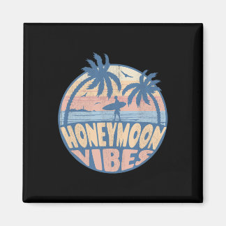 Retro huwelijksreis vibes nieuwe bruiloft bruid br magneet