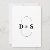 Retro huwelijksuitnodigingskaart geel kaart (Achterkant)