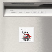 Retro Huzzah Frog Knight Funny Sword Meme Quote Magneet (Insitu (Vaatwasser))