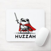 Retro Huzzah Frog Knight Funny Sword Meme Quote Muismat (Met muis)