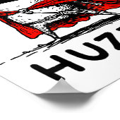 Retro Huzzah Frog Knight Funny Sword Meme Quote Poster (Hoek)