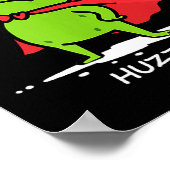 Retro Huzzah Kikker Ridder Grappig Zwaard Meme Cit Poster (Hoek)