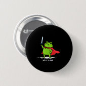 Retro Huzzah Kikker Ridder Grappig Zwaard Meme Cit Ronde Button 5,7 Cm (Voorkant /achterkant)
