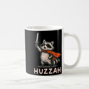 Retro Huzzah Wasbeer Ridder Grappig Zwaard Meme Ci Koffiemok