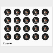 Retro Huzzah Wasbeer Ridder Grappig Zwaard Meme Ci Ronde Sticker (Vel)