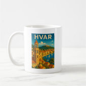 Retro Hvar Croatia Adria Coast Travel Koffiemok (Links)