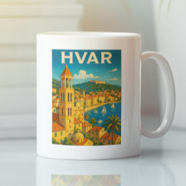 Retro Hvar Croatia Adria Coast Travel Koffiemok