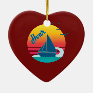 Retro hvar Sunset, #Hvar Keramisch Ornament