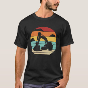 Retro hydraulische lader graafmachine bestuurder g t-shirt