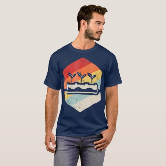Retro hydroponica t-shirt (Voorkant volledig)