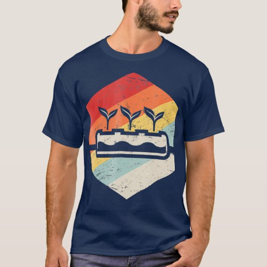 Retro  hydroponica t-shirt (Voorkant)