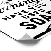 retro hygiëne en het wassen van je handen poster (Hoek)