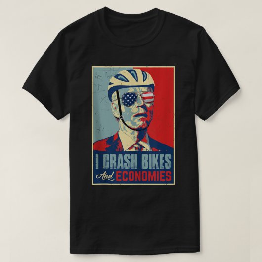 Retro I Crash Bikes & Economies Anti Joe Biden Ame T-shirt (Design voorkant)