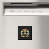 Retro I Do What I Want Funny Cat Lover Magneet (Insitu (Vaatwasser))