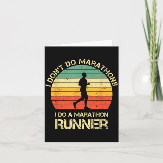 Retro I Don't Do Marathons I Do A Marathon Runner  Kaart (Voorkant)