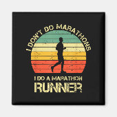 Retro I Don't Do Marathons I Do A Marathon Runner  Magneet (Voorkant)