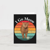 Retro I Go Meow Grappige Kat Zingende Meme Kaart (Voorkant)
