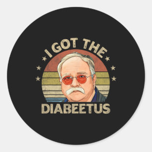 Retro I Got The Diabeetus Funny Diabetes Type 1 2 Ronde Sticker