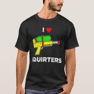 Retro I Heart Squirters Grappig Ik hou van Squirte T-shirt