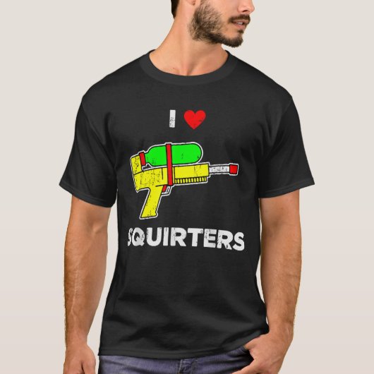 Retro I Heart Squirters Grappig Ik hou van Squirte T-shirt (Voorkant)