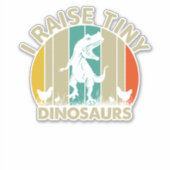Retro I heeft kleine dinosauriërs opgevoed Sticker (Voorkant)
