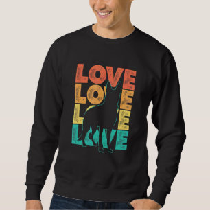 Retro I hou van het design van mijn duitse herderh Trui
