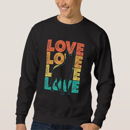 Retro I hou van het design van mijn duitse herderh Trui (Voorkant)