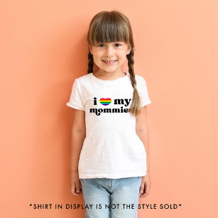 Retro I hou van mijn moeders Queer Moms Rainbow T-shirt