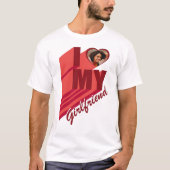 Retro I hou van mijn Vriendin T-shirt (Voorkant)