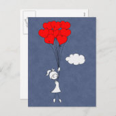 Retro I houdt van u de Harten van de Valentijnsdag Feestdagenkaart (Voorkant / Achterkant)