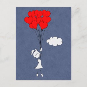 Retro I houdt van u de Harten van de Valentijnsdag Feestdagenkaart