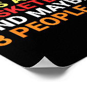 Retro I Like Cats And Basketball Lover Funny Cat  Poster (Hoek)