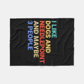 Retro I Like Dogs And Needleint Lover Funny  Fleece Deken (Voorkant (Horizontaal))
