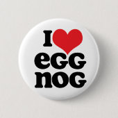 Retro I Love Egg Nog Button (Voorkant)