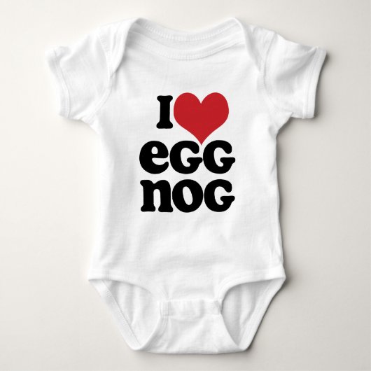 Retro I Love Eggnog Baby Romper (Voorkant)