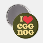 Retro I Love Eggnog Magnet (Voorkant / Achterkant)