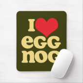Retro I Love Eggnog Mousepad Green Muismat (Met muis)