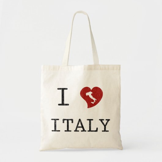 Retro I Love Italy Tote Bag (Voorkant)