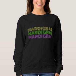 Retro  I Love Mardi Gras Carnival Cute Para Trui