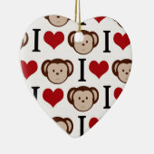 Retro I Love Monkeys Keramisch Ornament (Rechts)